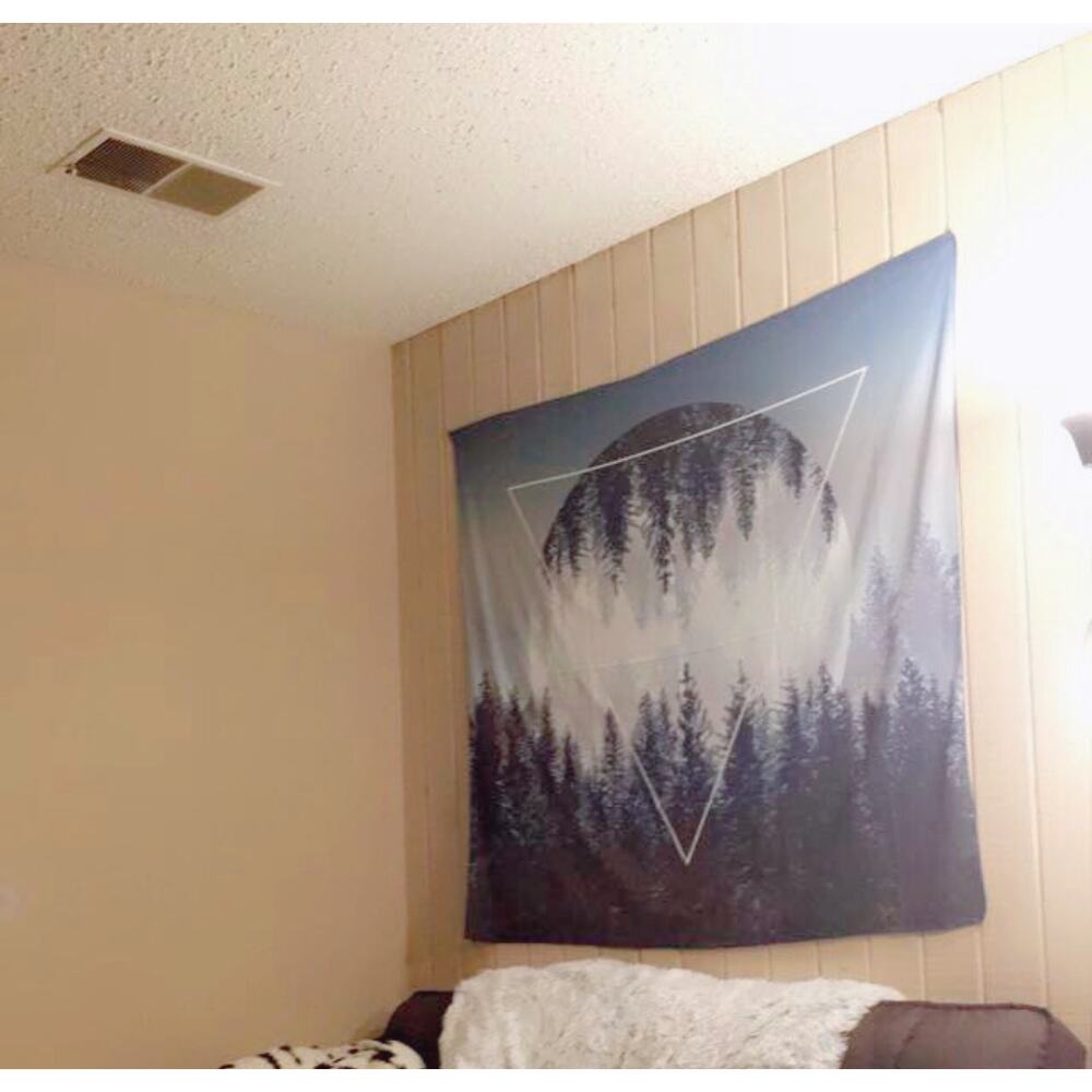 Forest Cottagecore Rustic Geometric Tapestry